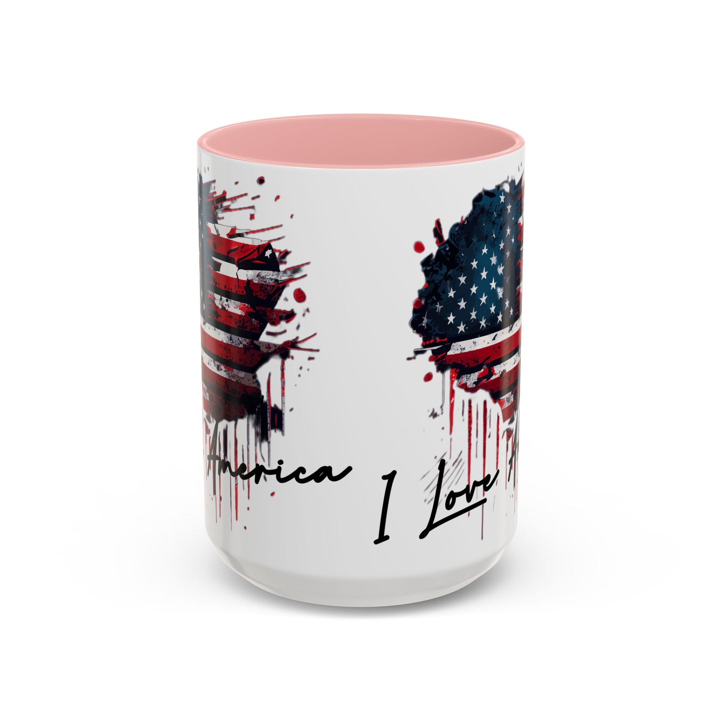 I Love America Heart Flag Coffee Mug