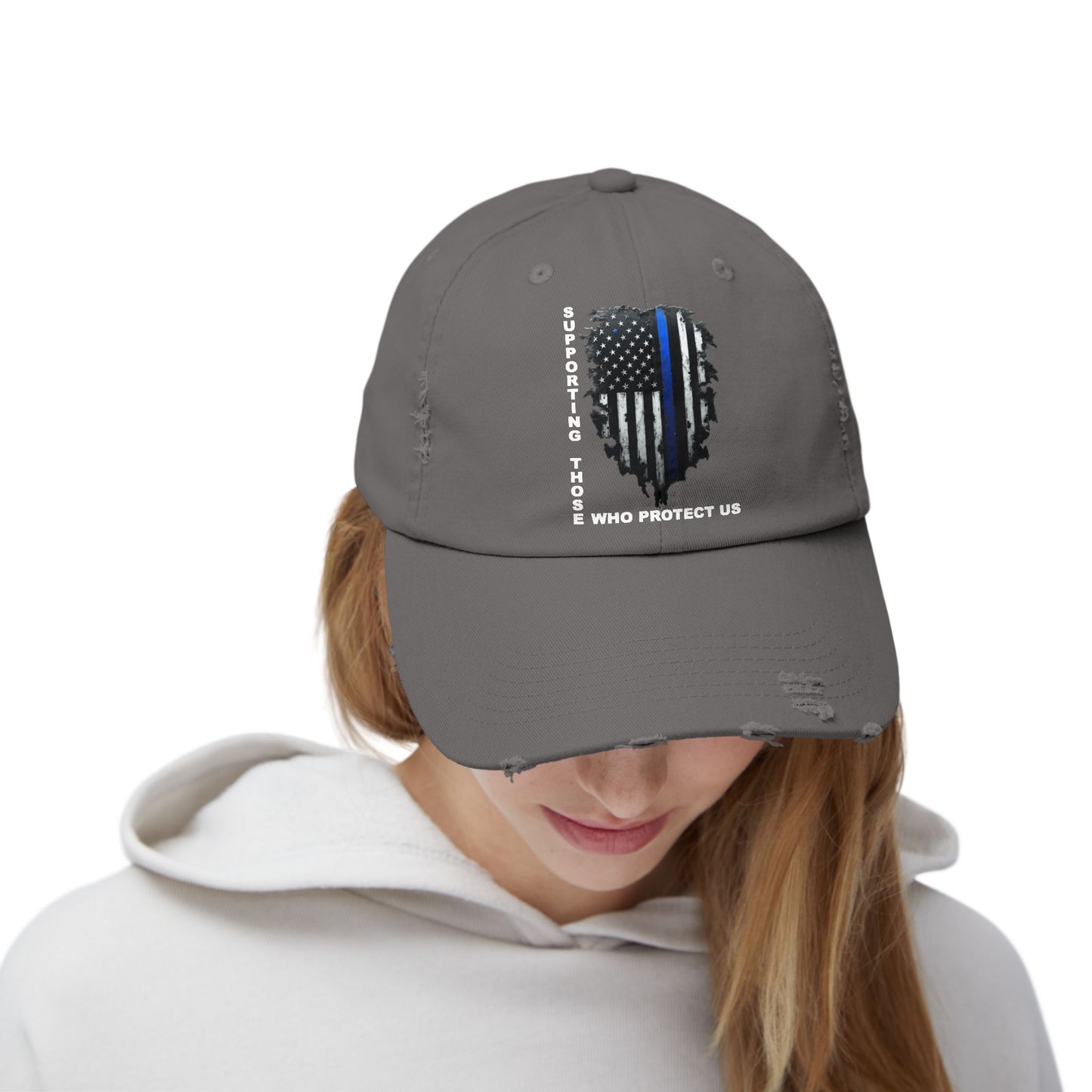 Supporting Those Who Protect Us Patriotic Printed Hat