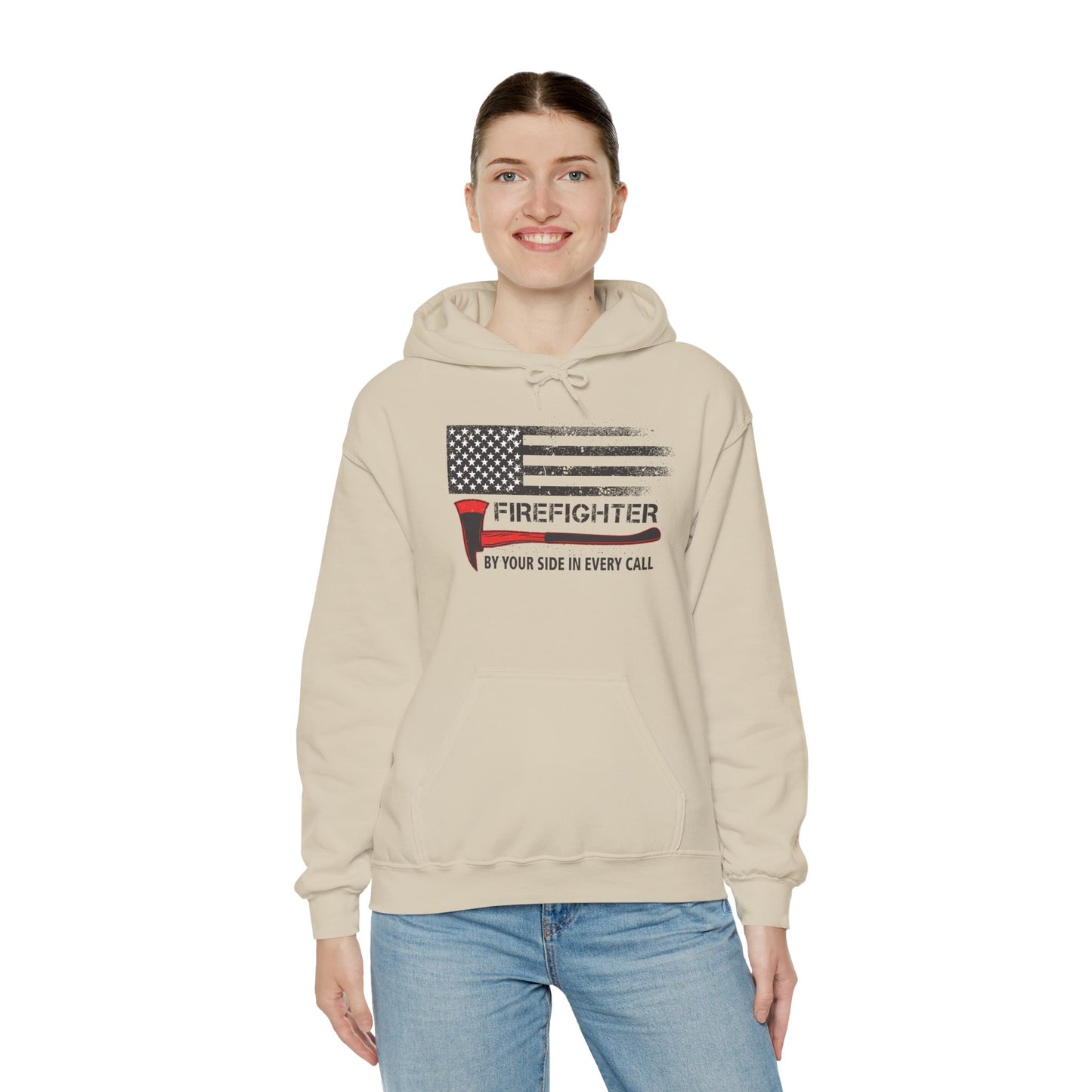 Firefighter Pride Hoodie – By Your Side in Every Call