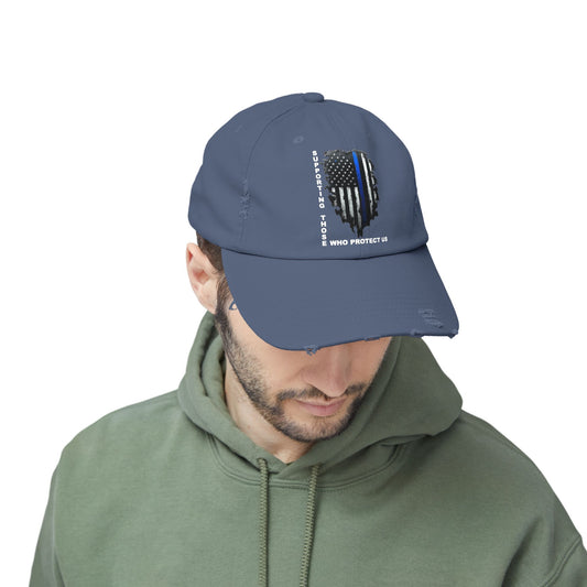 Supporting Those Who Protect Us Patriotic Printed Hat